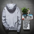 thumbnail image 6 of Men's Casual Pure Color Tall Jean Jacket Plus Size Hoodie Reflective Womens Winter Jean Jacket Zipper Outdoor Sport Coat, 6 of 6