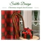 thumbnail image 4 of Cortinas navideñas estampadas | Cortinas opacas con ojales perforados | Decoración festiva para sala de estar en rojo y blanco | Panel bloqueador de luz de 135 x 213 cm, 4 of 5