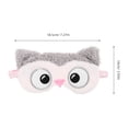 thumbnail image 2 of Antifaz para dormir con diseño de animales de dibujos animados, antifaz de peluche con forma de búho que bloquea la luz, ideal para niños, adultos, para relajarse en casa, en la oficina y en viajes., 2 of 6
