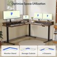 thumbnail image 4 of L Shaped Standing Desk with 4 Drawers, Adjustable Electric Corner Table for Home Office Game Studio, 4 of 8