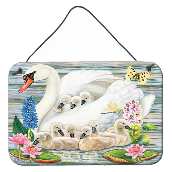Carolines Treasures PRS4045DS812 Mother Swan Wall or Door Hanging Prints  8x12 multicolor