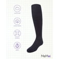 thumbnail image 6 of MeMoi Cotton Cable Knit Tights - Girls - Female, 14, Navy, 6 of 7