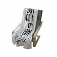 thumbnail image 4 of Beagle Soft Flannel Fleece Blanket, Dog Lover Inspirational Motto Loving Simplistic Lettering on Plain Backdrop, Cozy Plush for Indoor and Outdoor Use, 70" x 90", Charcoal Grey White, by Ambesonne, 4 of 6