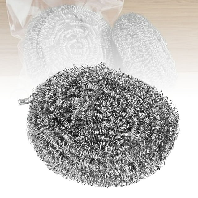 Steel Wool Scrubber Pad, Kitchens Steel Ball Metal Scouring Pads For Kitchen