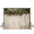 thumbnail image 2 of GreenDecor 7x5ft Baby Newborn Christmas Photography Backdrops Wood Wall Photo Background Backdrop Christmas, 2 of 4