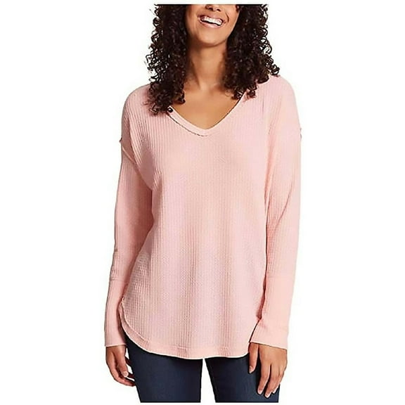 Vintage America Ladies’ Thermal Knit Top, PEACHY PINK, XS New with box/tags