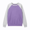 thumbnail image 5 of Enjoytime Women Sweatshirt Patchwork Long Sleeve Pullover Tops Fall Winter Fleece Casual Crew Neck Sweatshirts with Pockets, 5 of 7