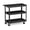 Black, variant on Metal Utility Cart 3-Tier, Rolling Tool Cart with Wheels - 400lbs Capacity - Garage, Kitchen, Office, Hotel Use