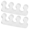 thumbnail image 1 of 2PCS/1x pair Soft Silicone Manicure Pedicure Nails Finger Separator Flexible Finger Toe Spacer Separation Straighteners Tool(Transparent), 1 of 6