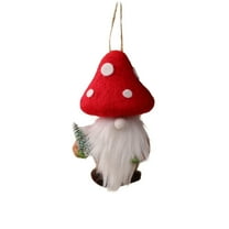 Virelaxpo Gnome Mushroom Christmas Ornament for Tree Decoration, Whimsical Holiday Hanging Pendant, Festive Home Decor Accent