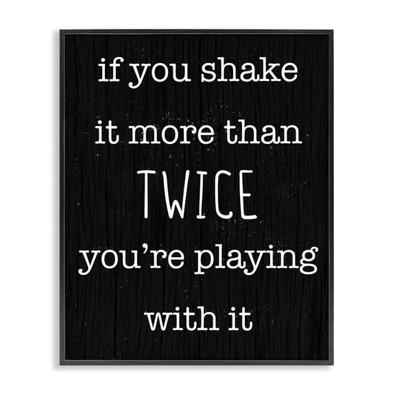 Stupell Industries Eclectic Shake It More Than Twice Black Framed Giclee Art, 16 x 20, by Lil' Rue