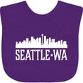 thumbnail image 3 of Inktastic Seattle Washington Skyline WA Cities Boys or Girls Baby Bib, 3 of 4