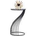 thumbnail image 7 of Homebeez Round Side Table,Small End Table,Coffee Table with Metal Frame,Night Stands for Bedrooms,Black, 7 of 7