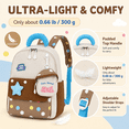 thumbnail image 6 of Lomyolo Kids Backpack for Girls 3-8, Small School Backpack for Preschool Kindergarten, Lightweight Toddler Backpack with Cartoon Patterns, Oxford Bookbag for Travel-BROWN, 6 of 7
