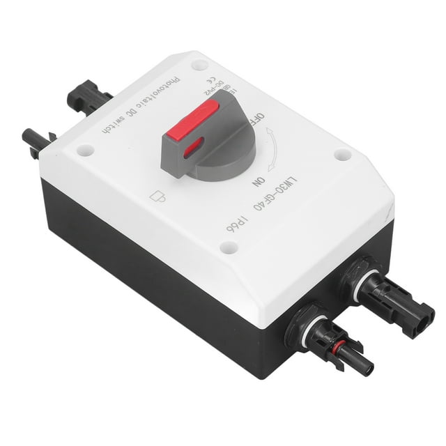 DC Isolator Solar Switch, Compact 1200V 32A Insulated Rail Mounting Photovoltaic Isolator Solar Switch For RV Basic
