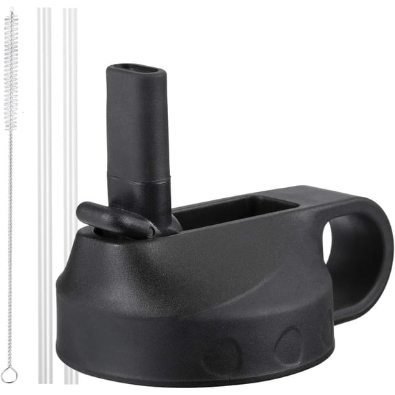 Straw Lid for Hydro Flask Wide Mouth 32 40 oz, Replacement Sports Flex Cap Wide Mouth Top 32 40 oz Straw Lids with Flexible Handle and Straws Compatible with Hydro Flask(1PC)