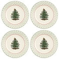 thumbnail image 2 of Ensemble de 4 Assiettes à Dessert en Lin Spode Arbre de Noël à Pois, 2 of 4