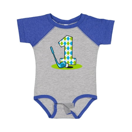 

Inktastic Argyle Golf 1st Birthday Boys Baby Bodysuit