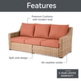thumbnail image 5 of Better Homes & Gardens River Oaks Outdoor Sofa & 2 Nesting Tables with Patio Cover, Red, 5 of 14