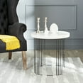 thumbnail image 5 of SAFAVIEH Kelly Mid-Century Solid Lacquer Side Table, White, 5 of 8