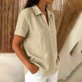 thumbnail image 7 of Women's Casual Loose Plain V-Neck Pullover Top for Everyday Wear, 7 of 7
