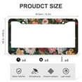 thumbnail image 3 of 2 PCS Vintage Flowers Bouquet License Plate Cover Colorful Bohemian Flower Auto Decorative Frames Cars Protector Cover Holder Quality Aluminum Metal 2 Hole Car Accessories US Canada Standard, 3 of 6