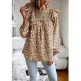 thumbnail image 4 of Womens Blouses and Tops Boho Floral Print Long Sleeve Shirts and Tops Loose Fit, 4 of 6