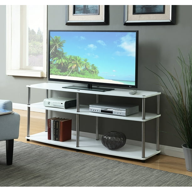 Convenience Concepts Designs2Go 3 Tier 60" TV Stand, White