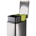 thumbnail image 2 of Step N’ Sort Slim Dual Trash & Recycling Bin – 43L (2 x 21.5L), Space-Saving Kitchen Garbage Can with Removable Bins, Soft-Close Lid & Foot Pedal, Modern Narrow Design, 2 of 12