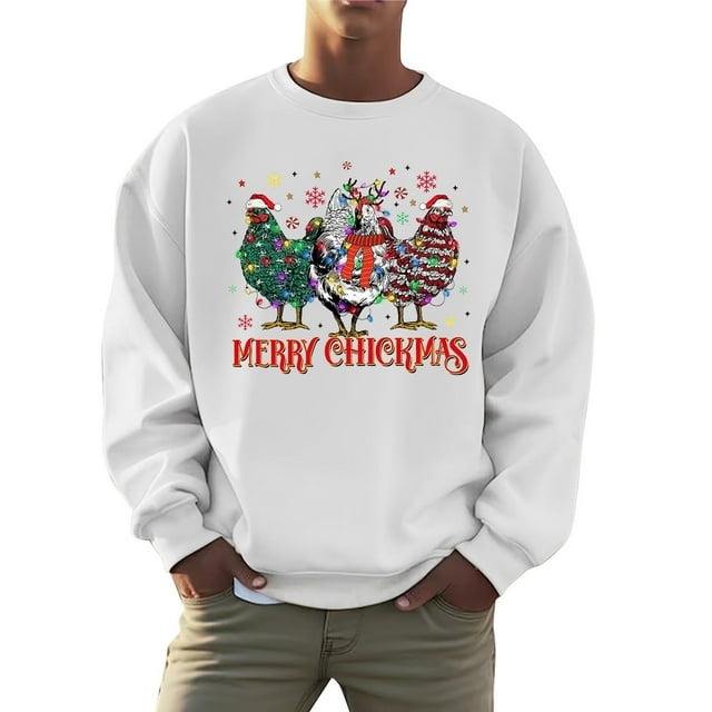 Chandail à Capuche Mode pour Hommes Logo de Vacances de Noël Automne Imprimé Chandail Décontracté Confortable