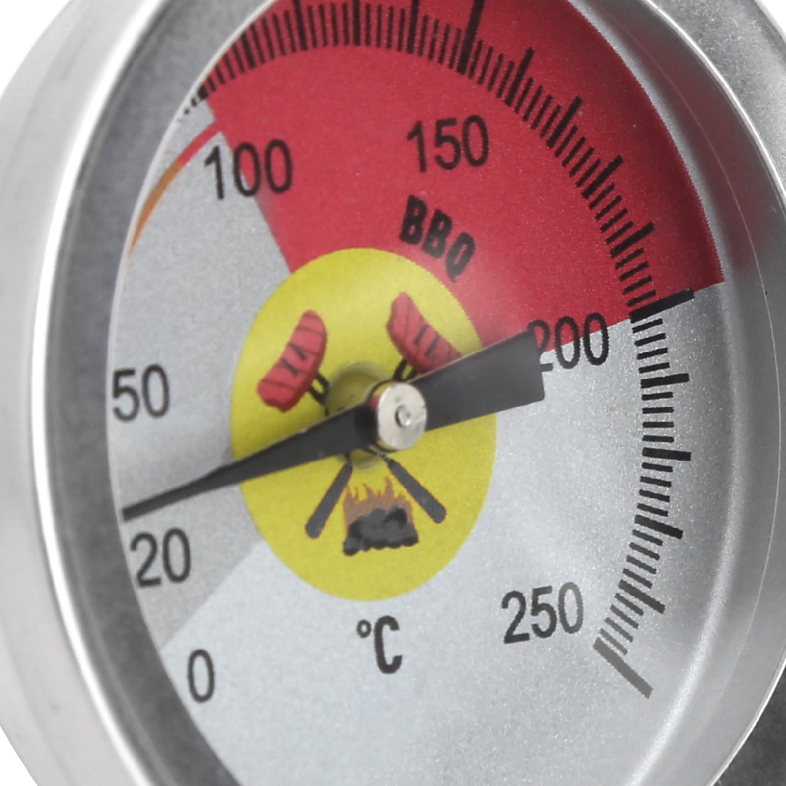Oven Thermometer, 0-250 degrees Celsius  Durable Stainless Steel Grill Thermometer  For Petroleum For Food