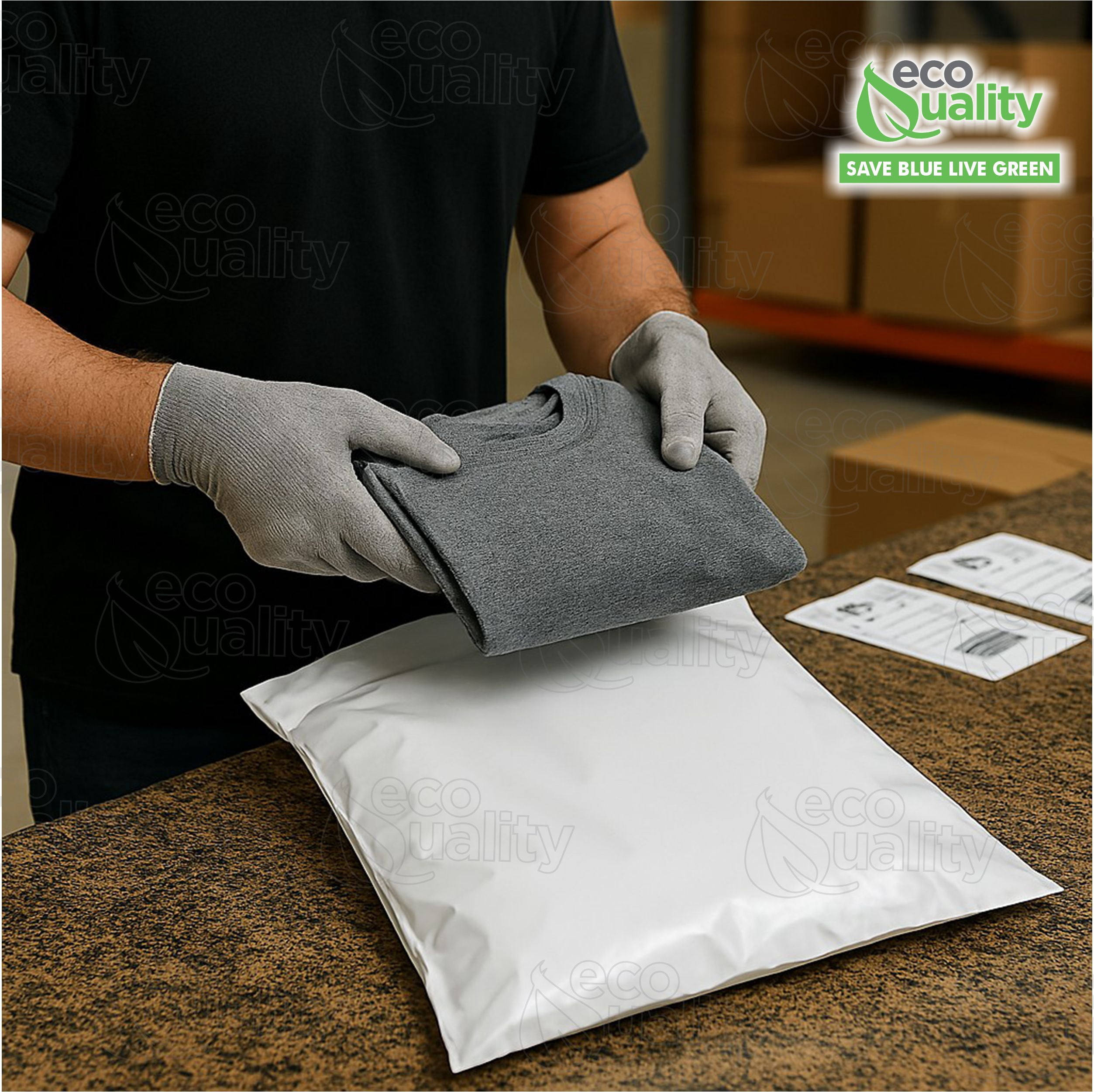 [50 Pack] 24x24 White Poly Shipping Bags - Mailer with Self Adhesive, Tear-Proof, Waterproof, Postal Large Mailing Bags, Envelopes, 2.5 mil