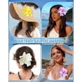 thumbnail image 5 of AWAYTR 3 Pcs Floral Clips for Women Girls Large Hair Flowers Set Tropical Hawaiian Floral Clip for Beach Wedding Hair Accessories, 5 of 8