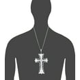 thumbnail image 2 of Huge Heavy Sterling Silver Cross with Jesus Pendant Necklace 5 Inches 31 Grams, 2 of 2