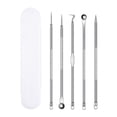 thumbnail image 2 of Removedor de espinillas, tratamiento para el acné, exprimidor de espinillas, kit de cuidado de la piel facial, imperfecciones de comedones profesionales, extractor de cicatrices, 5 piezas, 2 of 5
