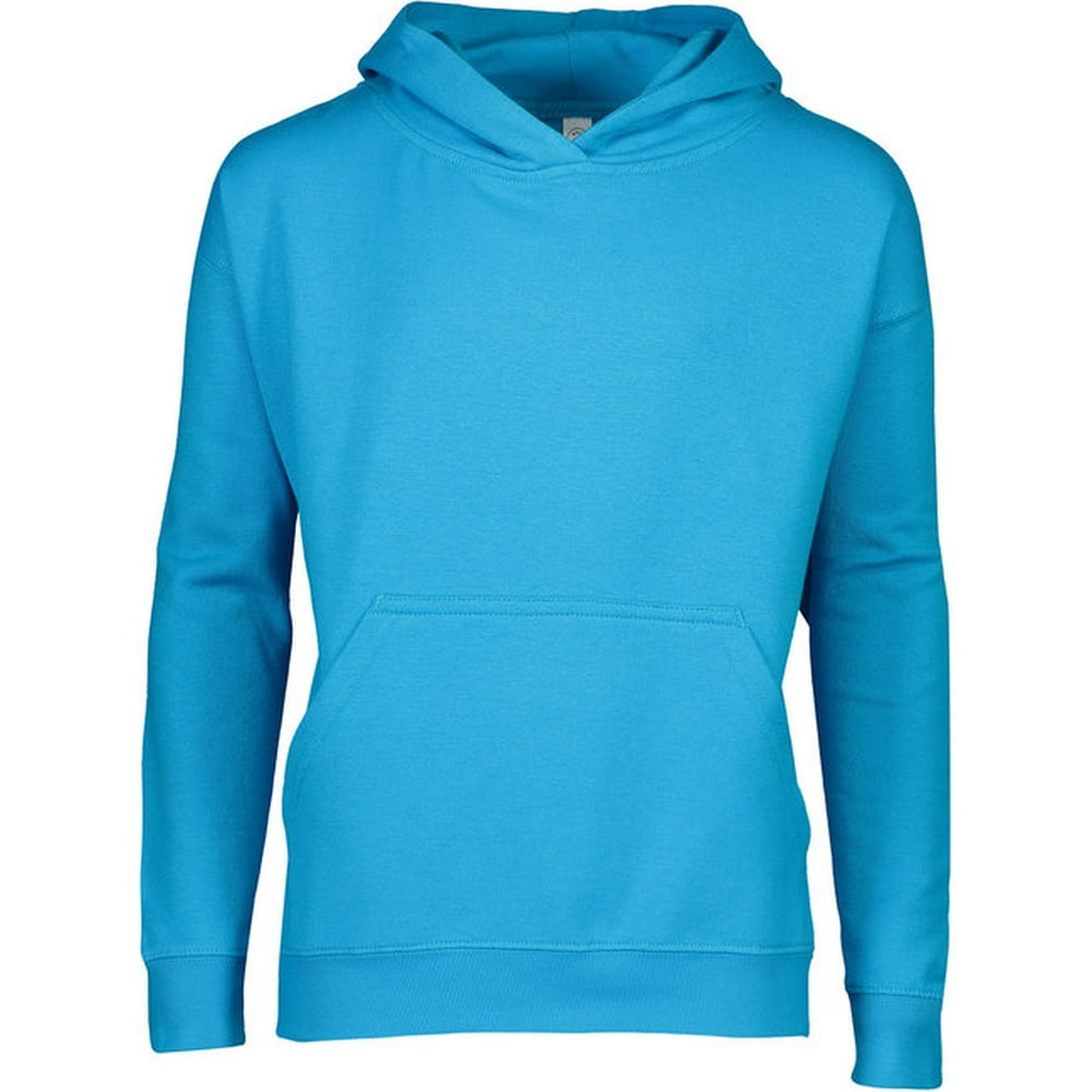 LAT Apparel Youth Pullover Fleece Hoodie TURQUOISE L Walmart