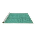 thumbnail image 2 of Ahgly Company Machine Washable Indoor Rectangle Oriental Turquoise Blue Industrial Area Rugs, 2' x 5', 2 of 4