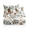 thumbnail image 3 of Hiend Accents Unisex 3Pc Ranch Life Reversible Duvet Cover Bedding Set Super - WS2138DS-SK-DF One Size, 3 of 5