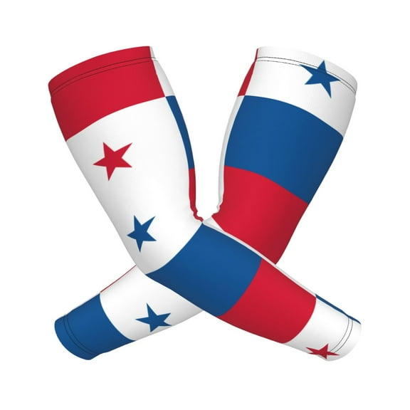 Flag Of Panama Arm Sleeves For Men And Women Compression Sun Protection Tattoo Cover Up Baseball Basketball Running