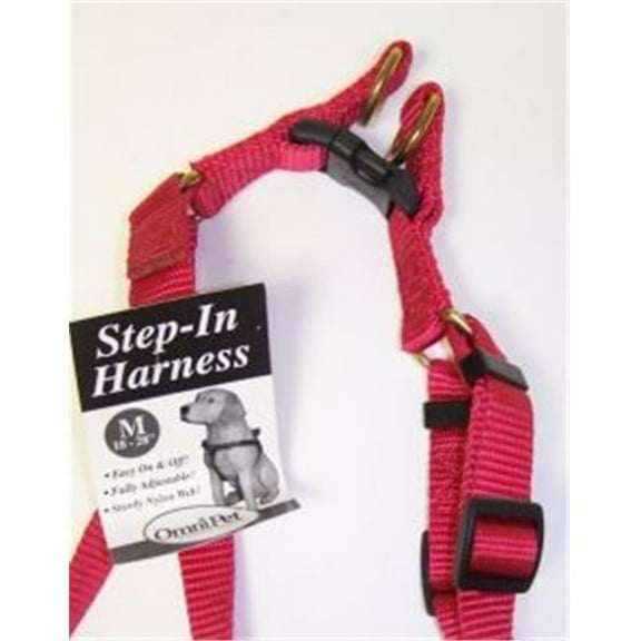 Omni Pet 445-19022 Omni Pet No.19MRD Step in Harness Nylon Size 18-28in Medium Color Red