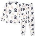 thumbnail image 2 of FORMRS Long Sleeve Top and Pants Pajama Set for Niños 2-Piece Sleepwear, Sizes 18M-8Y, Black Cat Paw, 2 of 6