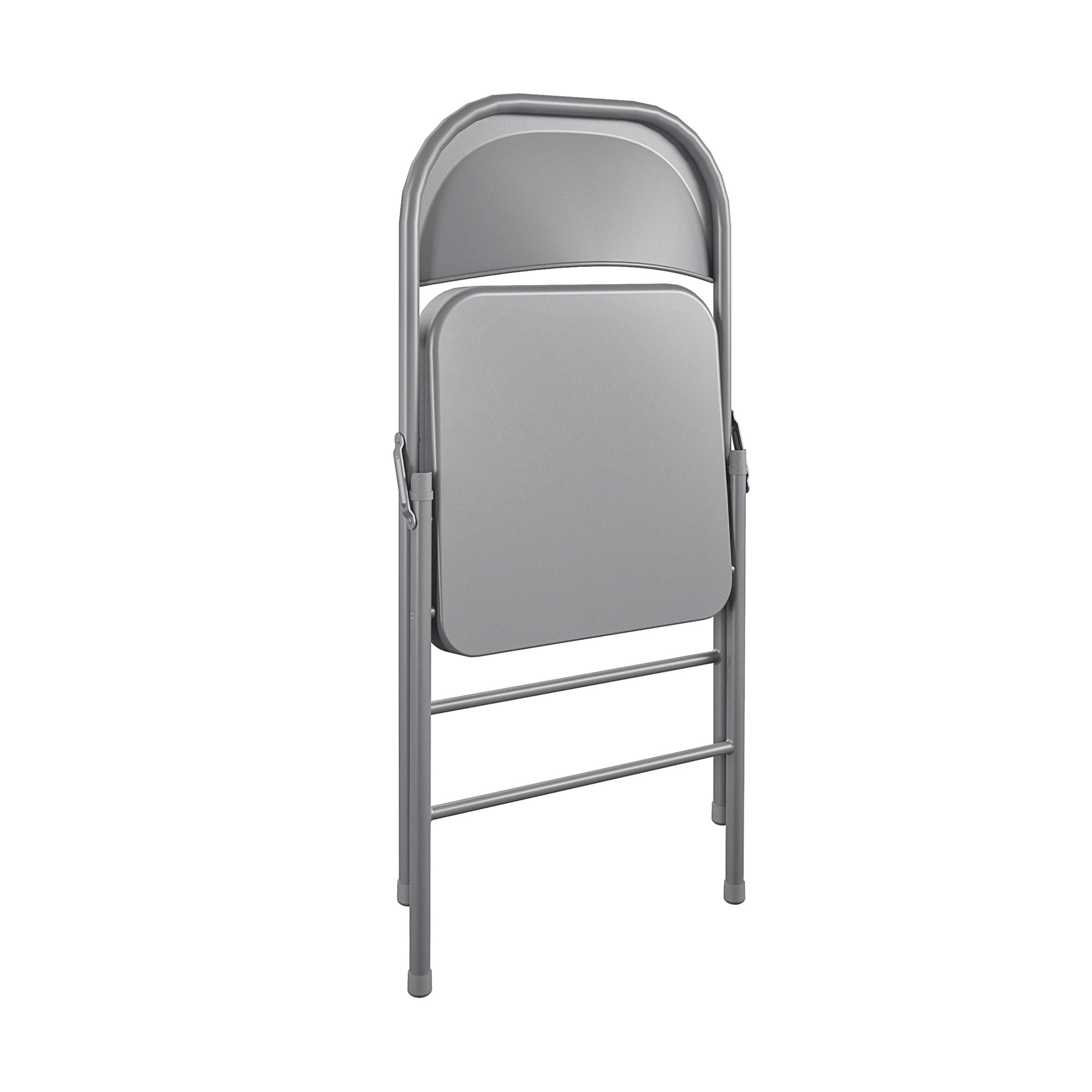 (6 pack) Mainstays All-Steel Metal Folding Chair, Gray, 1 Chair