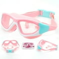 thumbnail image 1 of Professional Swimming Goggles with Earplugs Safe Wide-angle Mirror Design Glasses for Kids, 1 of 7