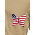 thumbnail image 3 of Mens Patriotic Butterfly Americana Button-Down Cotton Twill Shirt, Medium Black, 3 of 5