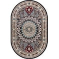 thumbnail image 2 of Rugs.com Rabia Collection Rug – 5' 3 x 8' Oval Navy Blue Low Rug Perfect For Living Rooms, Large Dining Rooms, Open Floorplans, 2 of 9