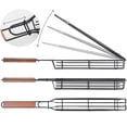 thumbnail image 6 of Leaveforme 2PCS 19" Extra Long Stainless Steel Kabob Grilling Baskets - Easy Lock Mesh Grid Not Falling Out Design Grill Basket, Kabob Baskets for Grilling Vegetables, Seafood, Meat, 6 of 8
