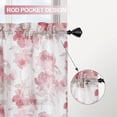 thumbnail image 4 of Floral Print Valance Curtain, Rod Pocket Rustic Farmhouse Flower Printed Short Curtain, 4 of 7