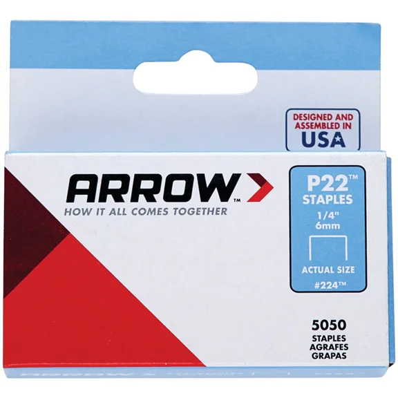 Arrow 224 P22 Plier Staples, 5,050 Pack (1/4 In.)