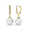 Yellow Gold, variant on Cate & Chloe Daphne 18k Rose Gold Plated Shell Pearl Earrings with Swarovski Crystals for Women