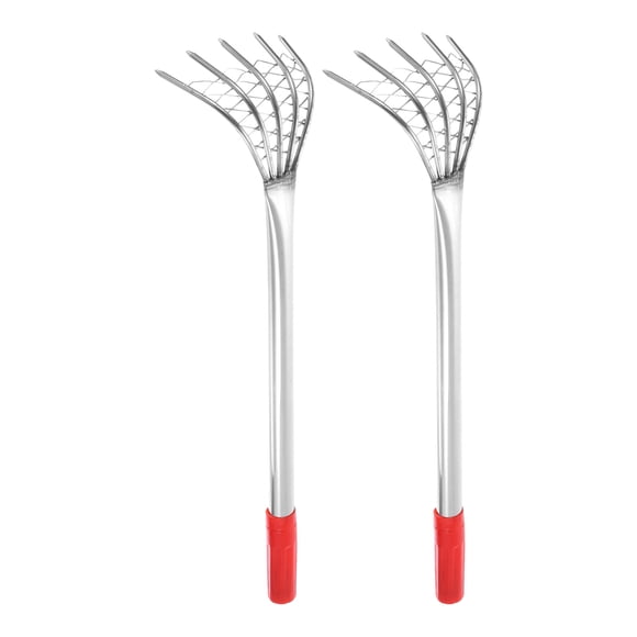 Uxcell 2pcs Clam Rake 19.68" Small Shells Clam Digger Soil Tiller Grass Rake with Ergonomic Handle for Seafood Digging Rake Gardening Cultivating Yard